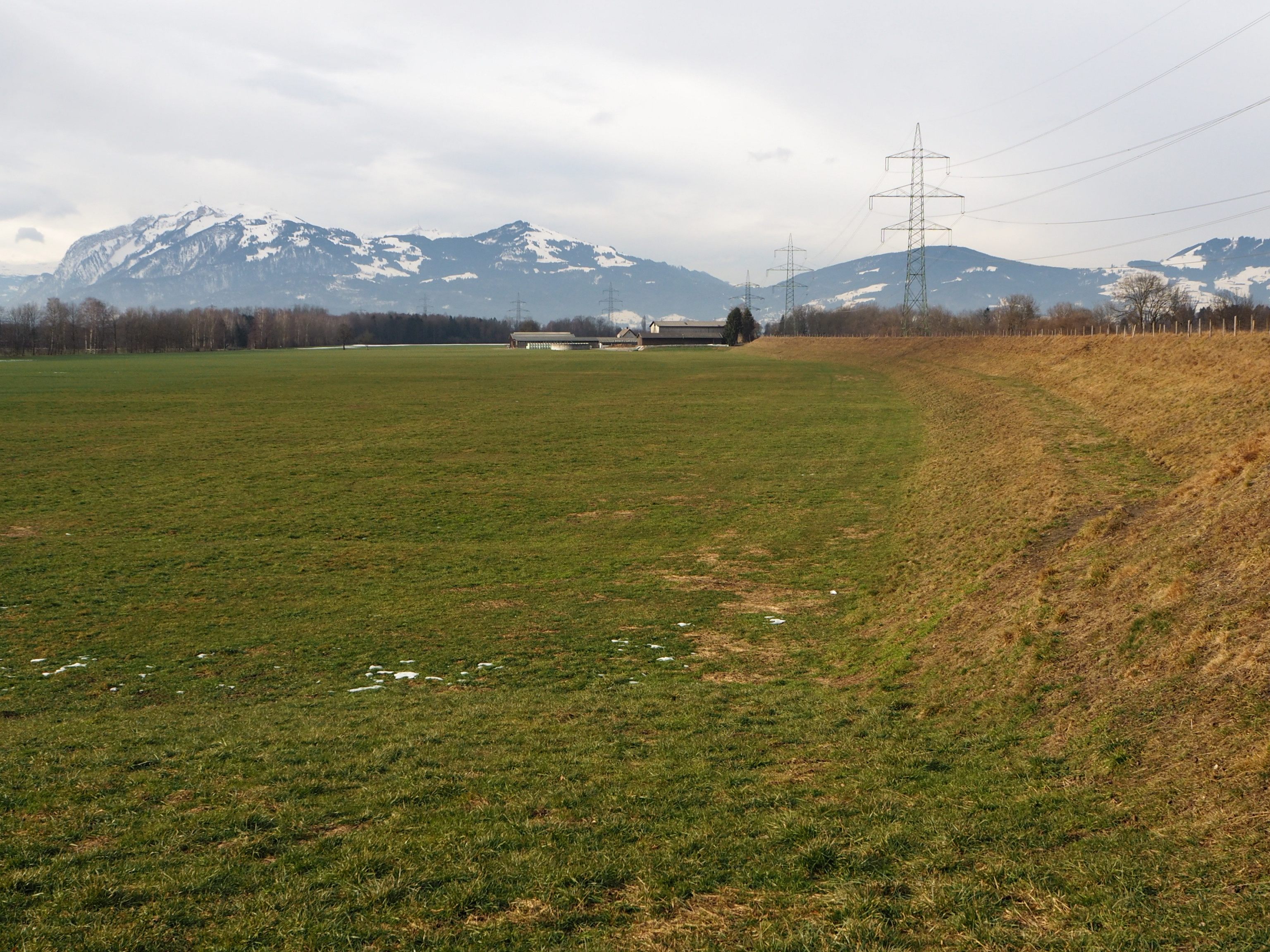Das geplante Abbaugebiet, im Hintergrund der Götzner Stall