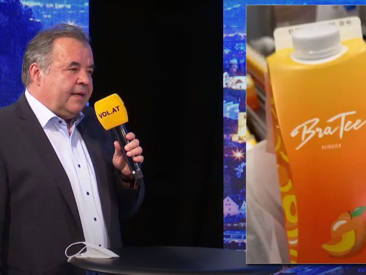 Peter Pfanner hat bei "Vorarlberg LIVE" am Donnerstag Details zum neuen Kult-Eistee "BraTee". Peter Pfanner hat bei "Vorarlberg LIVE" am Donnerstag Details zum neuen Kult-Eistee "BraTee".