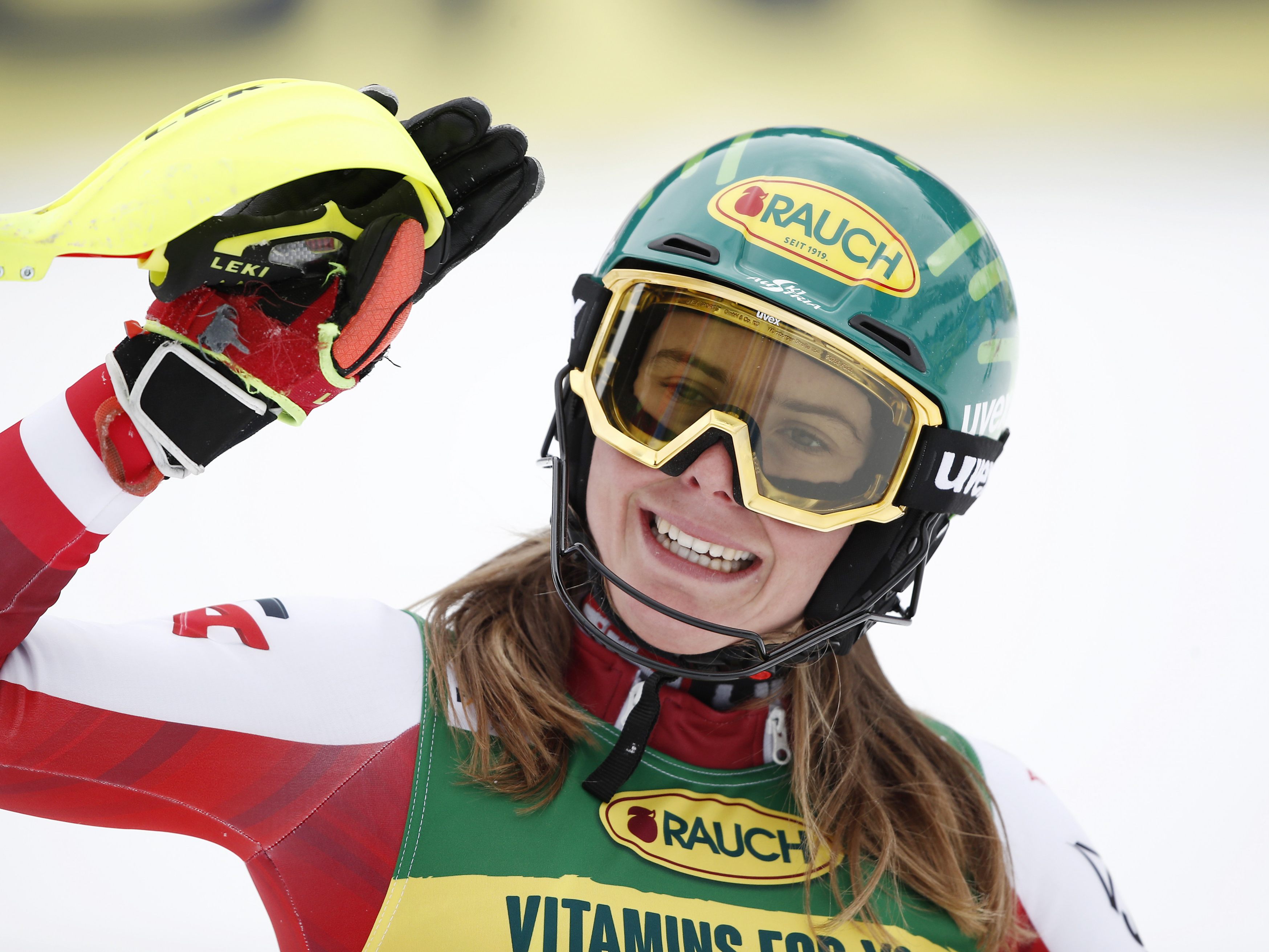 Katharina Liensberger kämpft um die Slalom-Kristallkugel. Katharina Liensberger kämpft um die Slalom-Kristallkugel.