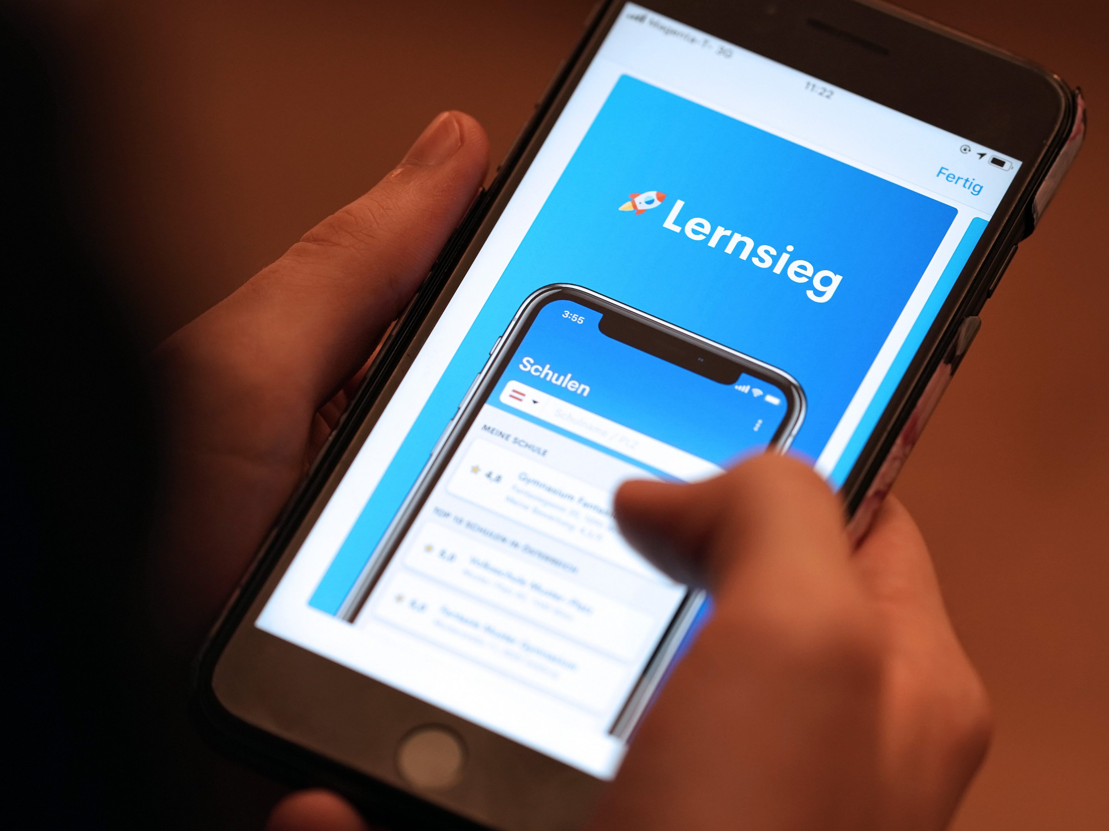 In der App Lernsieg können Lehrer bewertet werden.