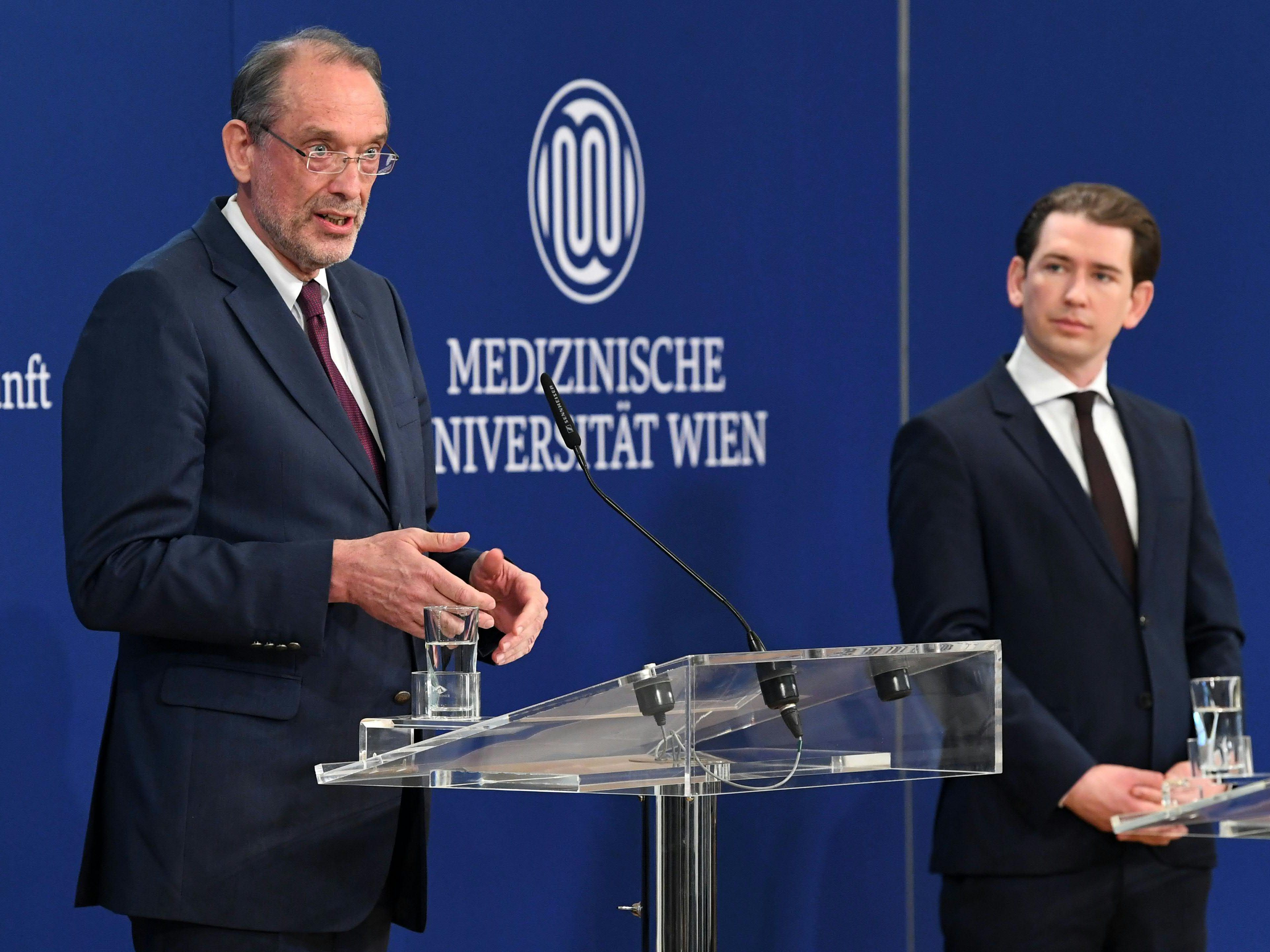 Faßmann und Kurz präsentierten das Projekt. Faßmann und Kurz präsentierten das Projekt.