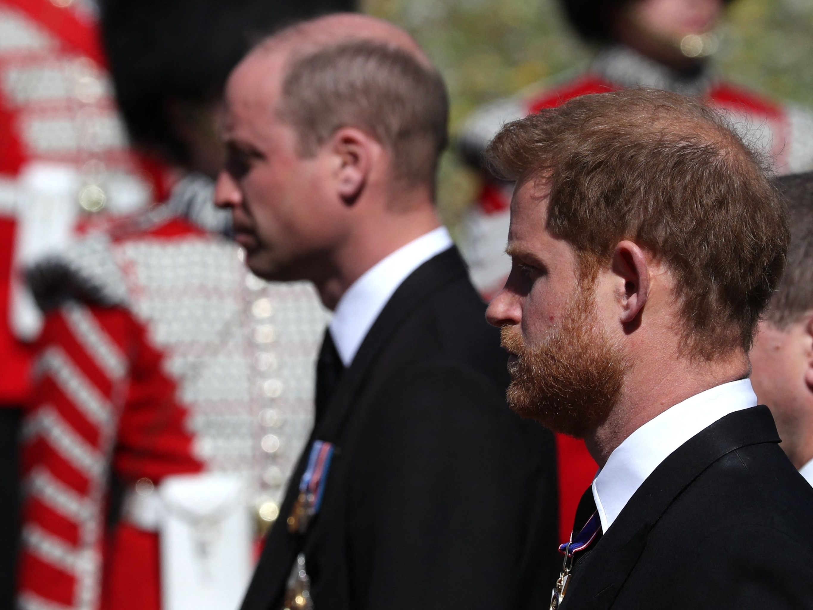 William und Harry liefen während der Beerdigung von Prinz Philip gemeinsam im Trauerzug.