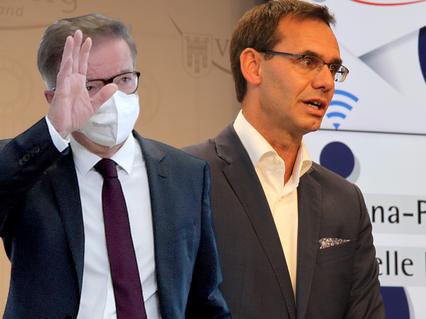 Gemeinsam mit den Landesrätinnen Katharina Wiesflecker und Martina Rüscher dankt Landeshauptmann Markus Wallner dem scheidenden Gesundheitsminister Rudolf Anschober für die „respektvolle und konstruktive Zusammenarbeit im Kampf gegen die Pandemie.“