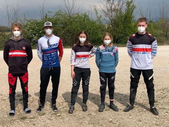 Trainierten in Verona: Bjarne Schedler, NT Hannes Sedlak, Hannah Muther, Lina Frener, Noah Muther (v.l.). Trainierten in Verona: Bjarne Schedler, NT Hannes Sedlak, Hannah Muther, Lina Frener, Noah Muther (v.l.).