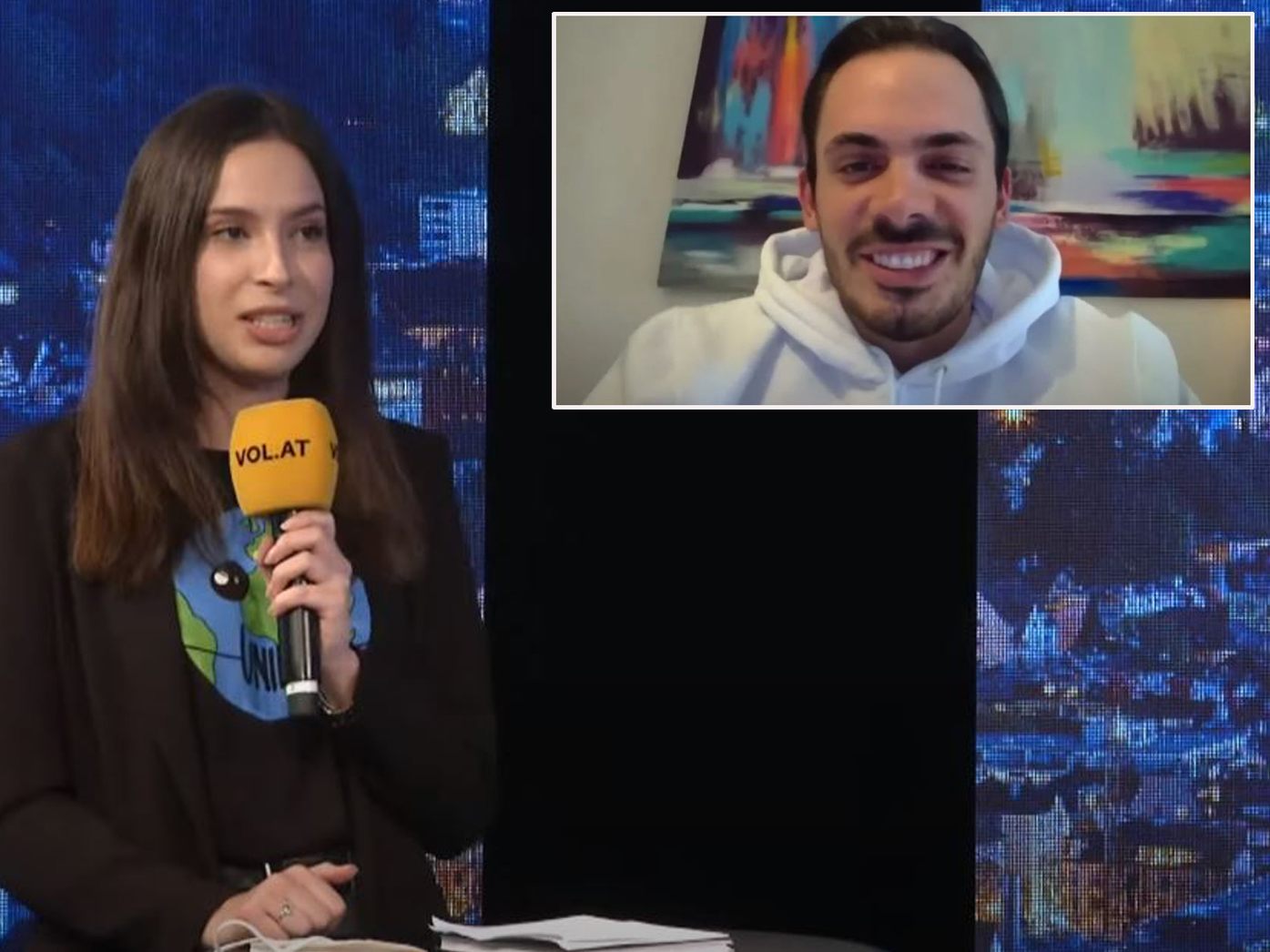 Anja Stojanovic und Manes Gründler bei "Vorarlberg LIVE". Anja Stojanovic und Manes Gründler bei "Vorarlberg LIVE".