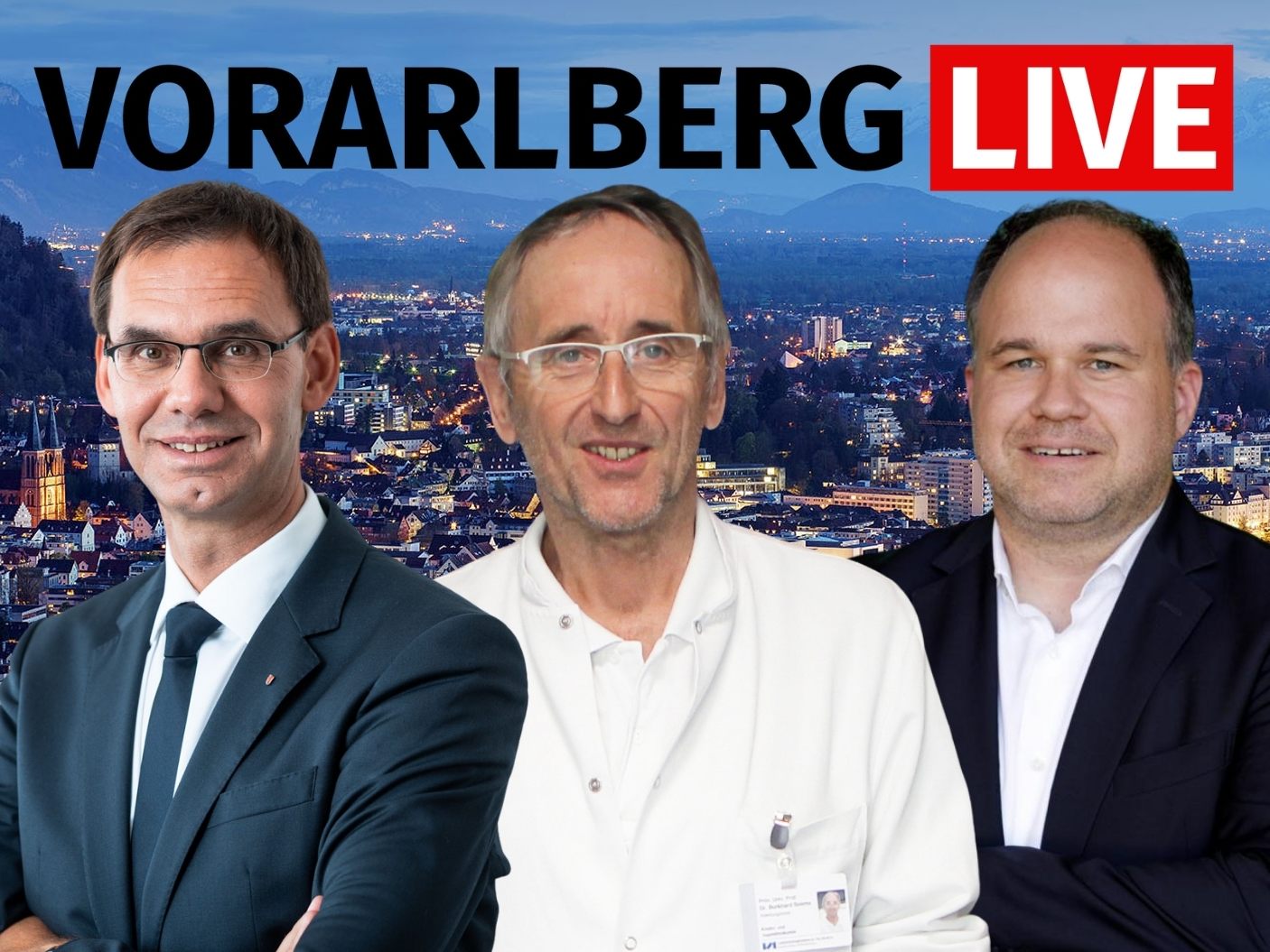 Landeshauptmann Wallner und Primar Dr. Simma zu Gast bei "Vorarlberg LIVE". Landeshauptmann Wallner und Primar Dr. Simma zu Gast bei "Vorarlberg LIVE".