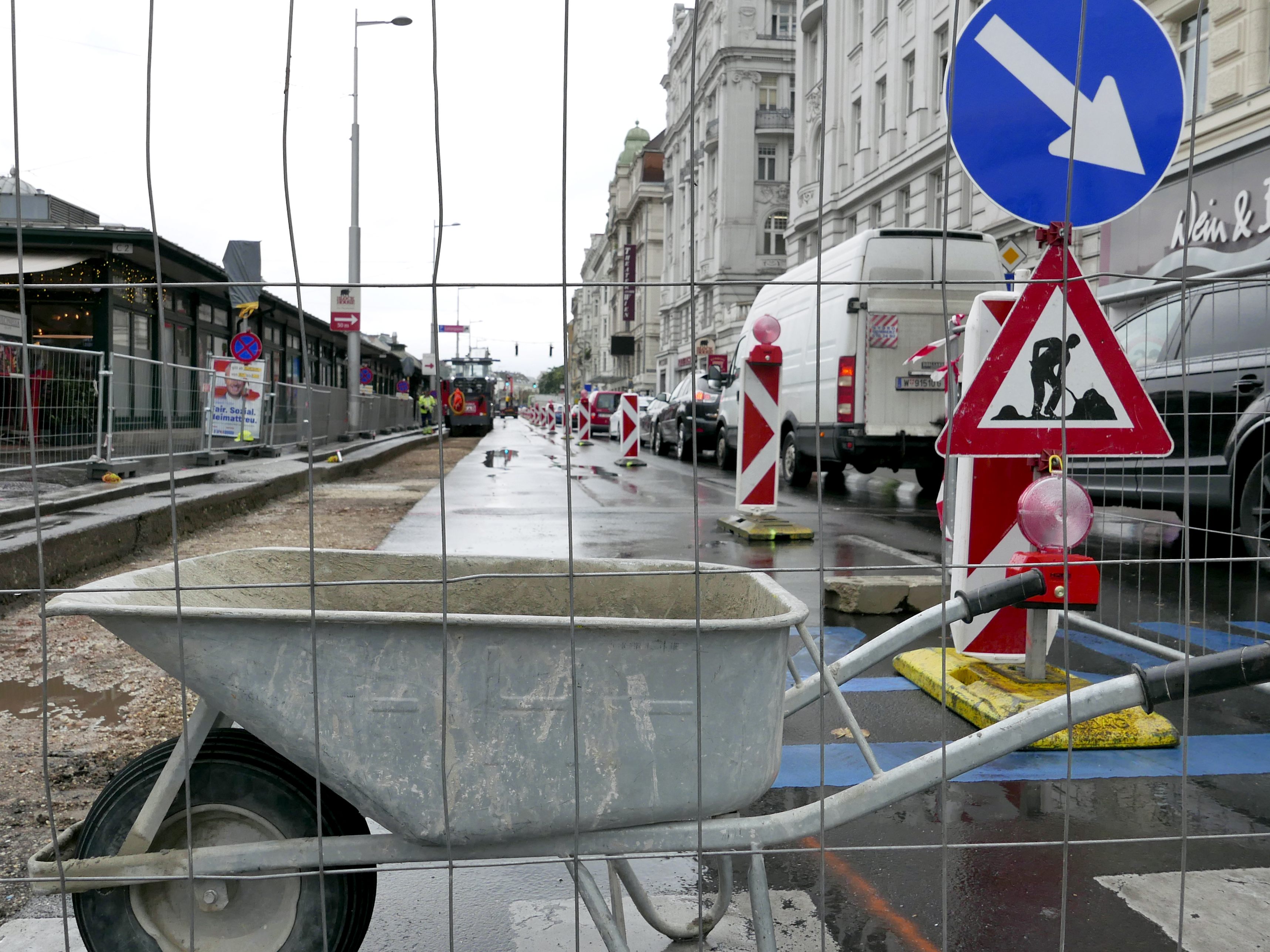 Bauarbeiten am Wiener Getreidemarkt ab 10. Mai.