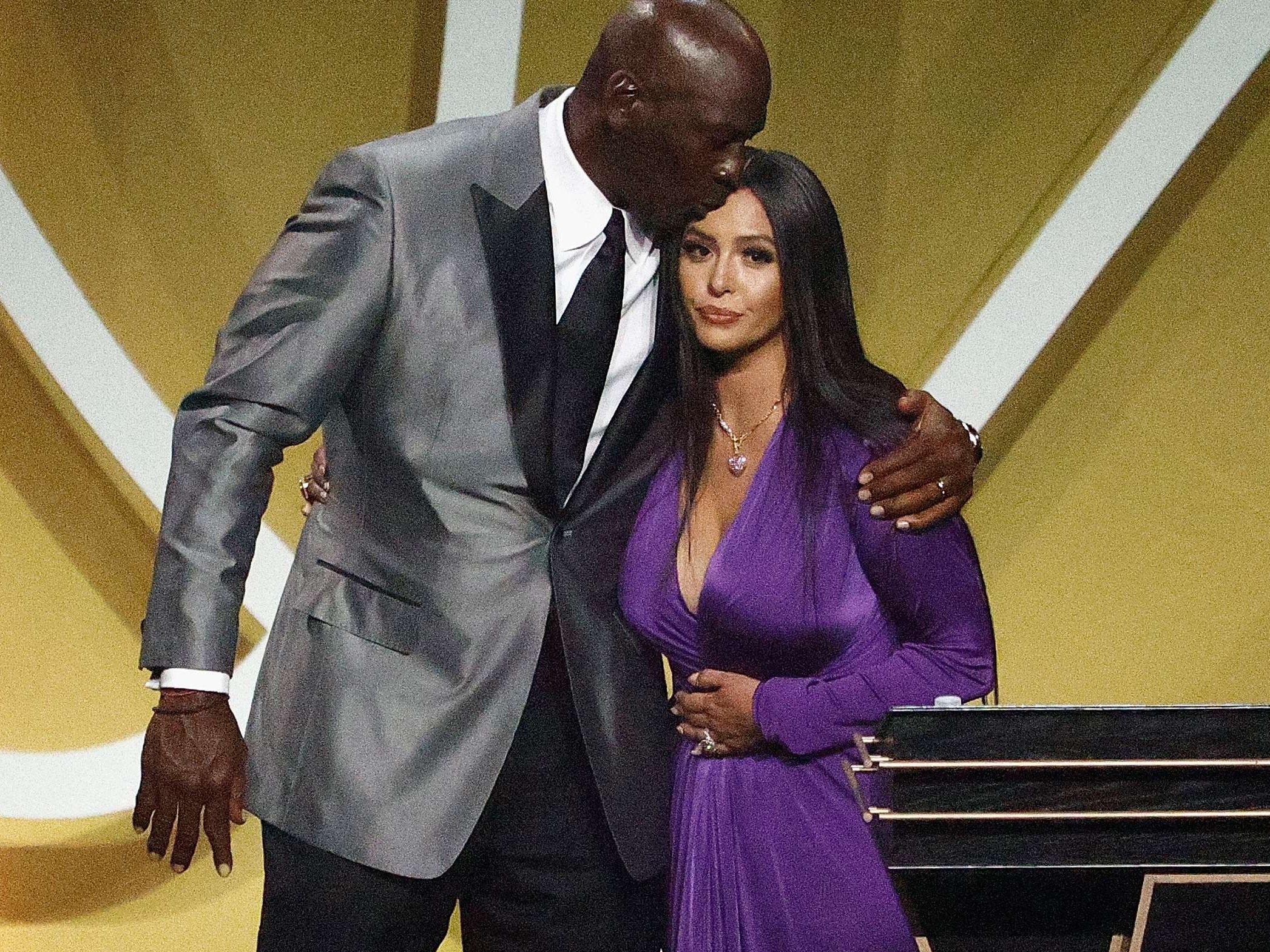 Michael Jordan und Vanessa Bryant bei der Zeremonie