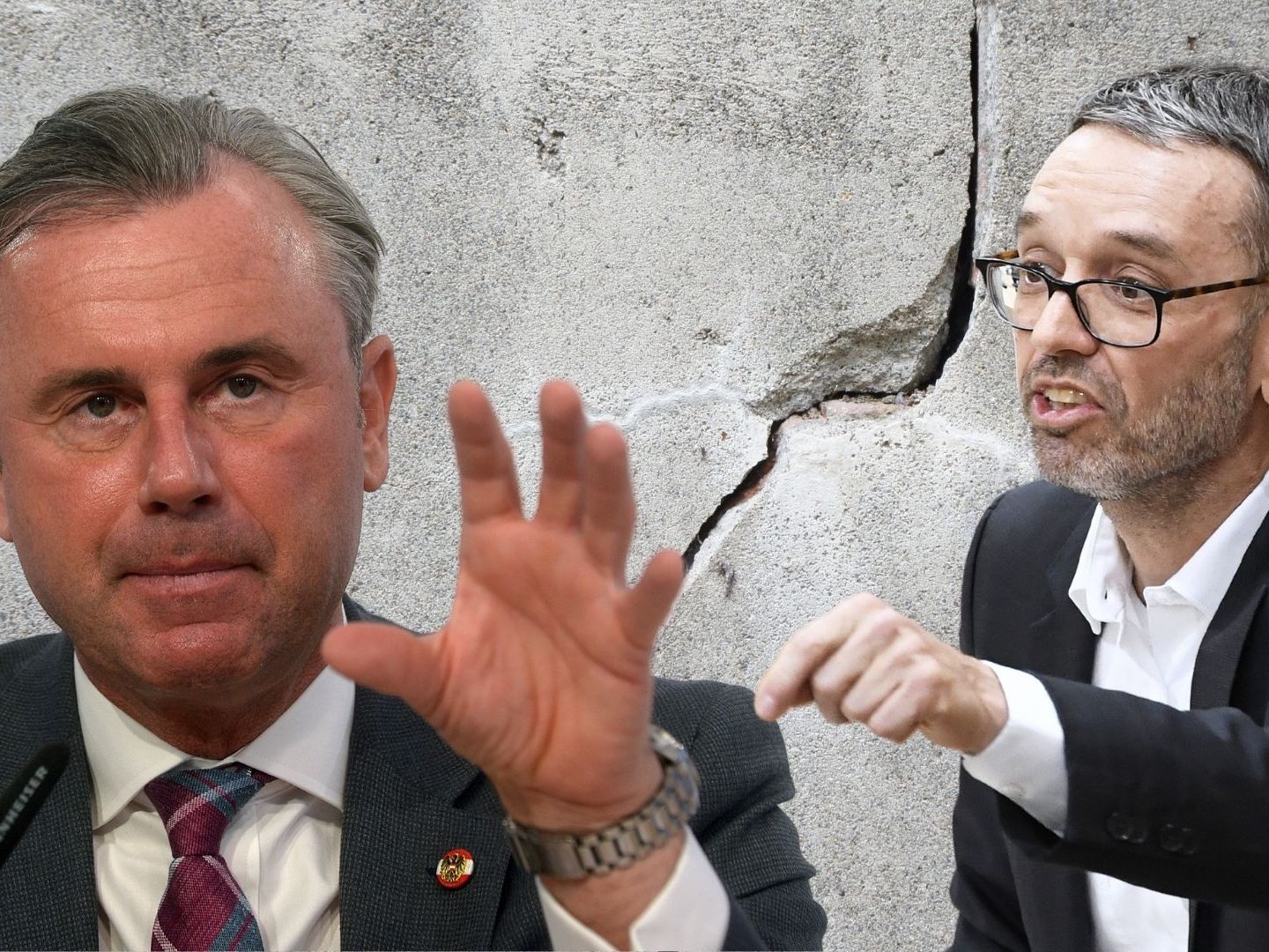 Norbert Hofer gegen Herbert Kickl.