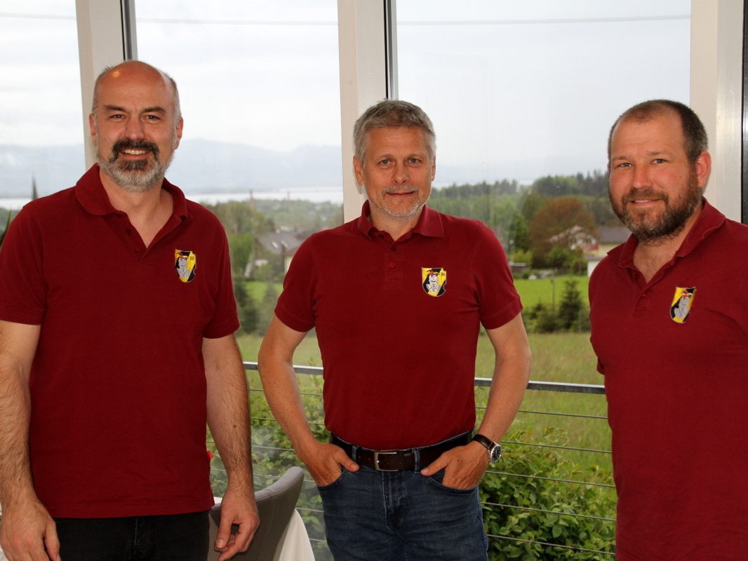 3G-Corona-Konform Knappe Wolfgang Schön, Komtur Thomas Lissy und Knappe Markus „Baumi“ Baumgärtner (vlnr)