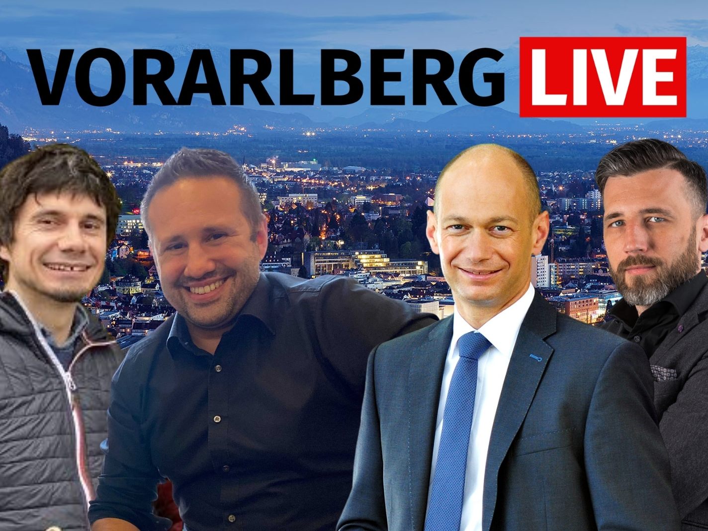 Landrat Stegmann, Kirisits-Steinparzer von BIO Austria Vorarlberg und Polizeigewerkschafter Preiß bei "Vorarlberg LIVE". Landrat Stegmann, Kirisits-Steinparzer von BIO Austria Vorarlberg und Polizeigewerkschafter Preiß bei "Vorarlberg LIVE".