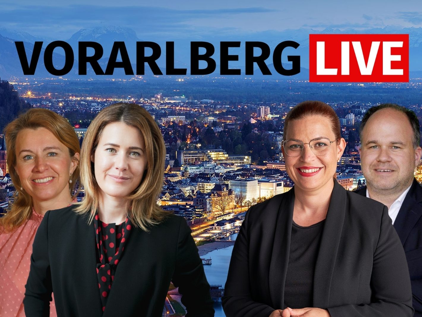 Eva King, Claudia Gamon und Nina Tomaselli im Gespräch mit Gerold Riedmann in "Vorarlberg LIVE".