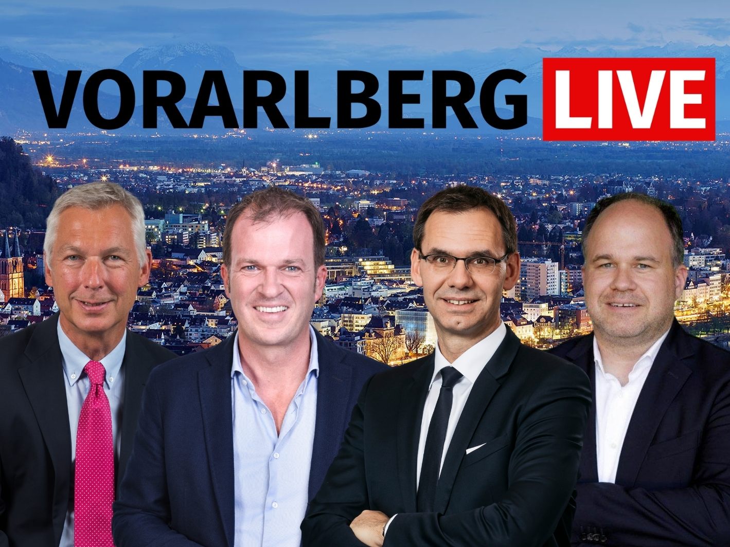 Hermann Fercher, Michael Nachbaur und Landeshauptmann Markus Wallner heute bei Gerold Riedmann in "Vorarlberg LIVE". Hermann Fercher, Michael Nachbaur und Landeshauptmann Markus Wallner heute bei Gerold Riedmann in "Vorarlberg LIVE".