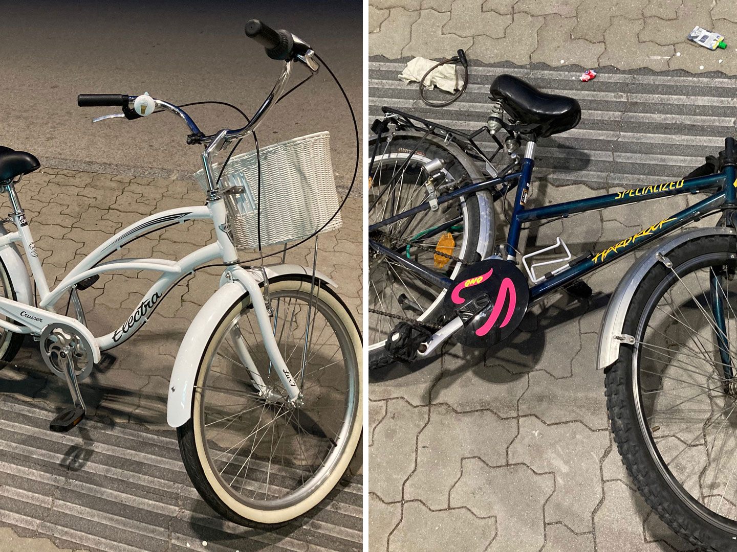 Nach einem versuchten Fahrraddiebstahl sucht die Polizei nach den Besitzern der Räder.