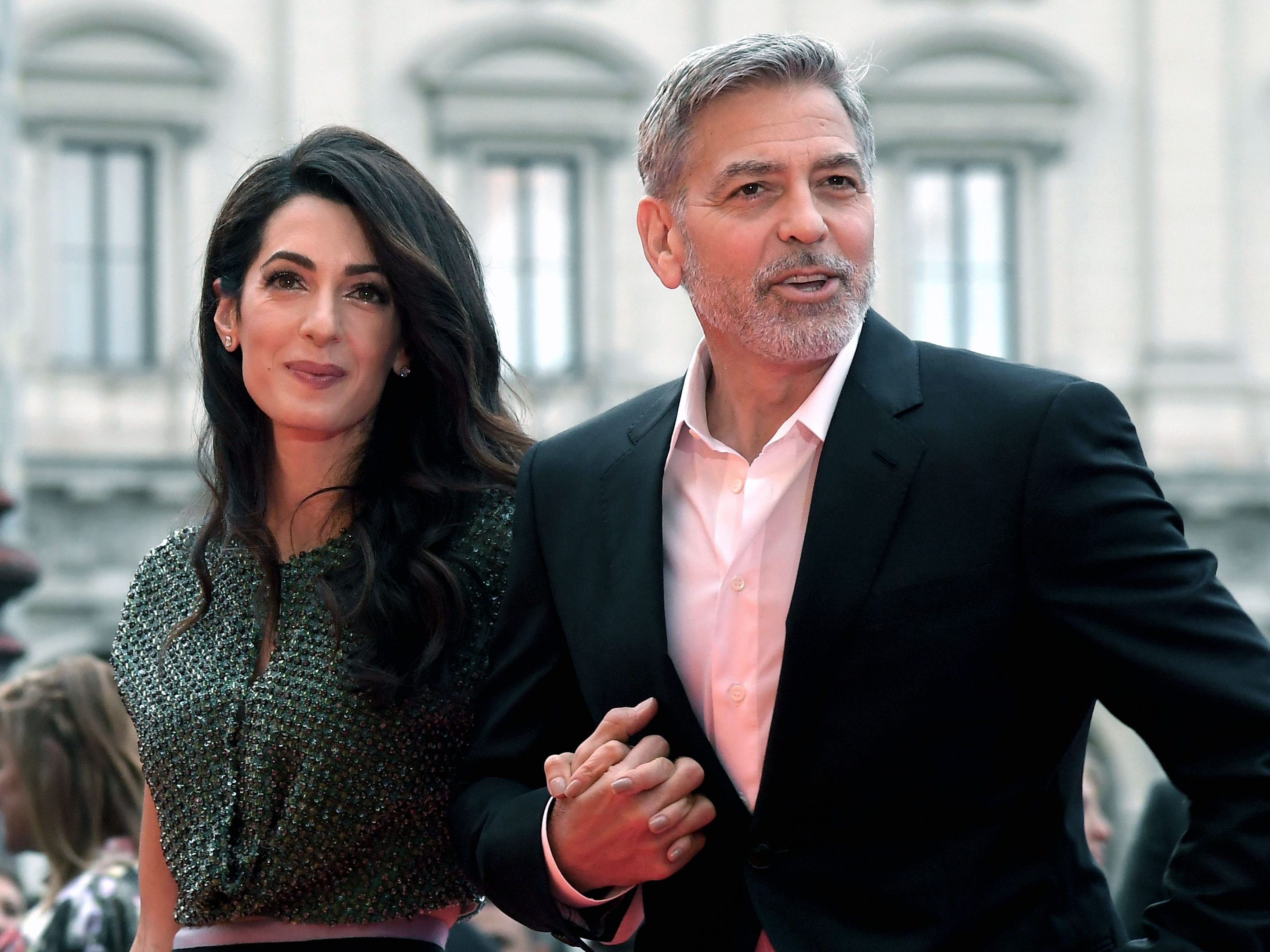 George Clooney mit Gattin Amal.