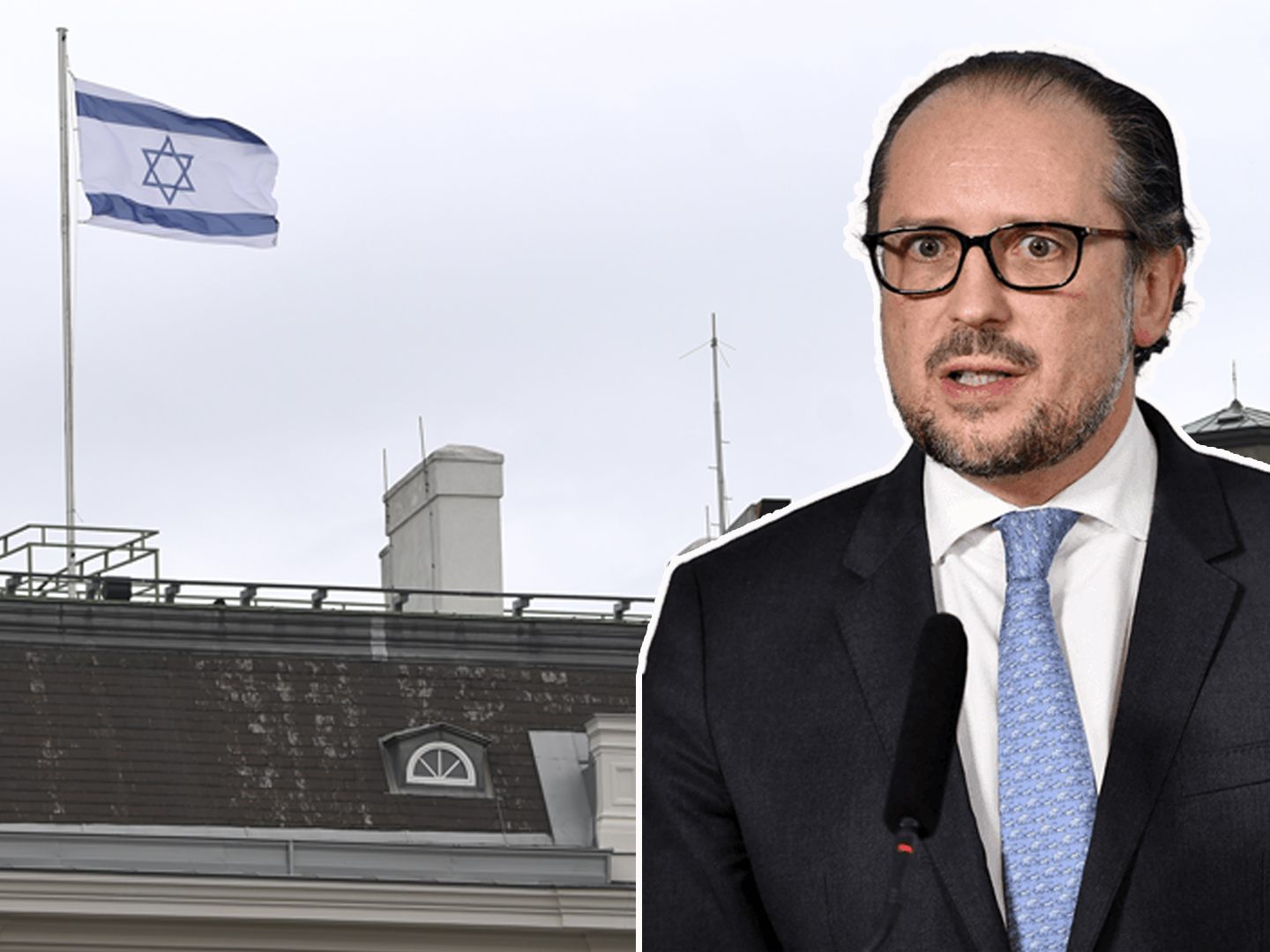 Außenminister Schallenberg verteidigt das Hissen der israelischen Flagge.