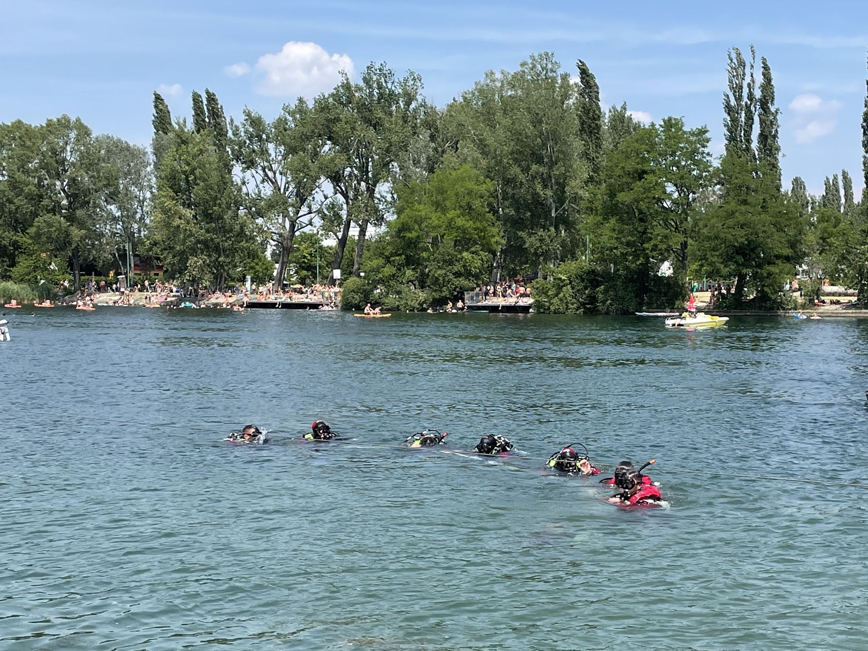 Zweistündiger Rettungseinsatz im Wiener Gänsehäufel.