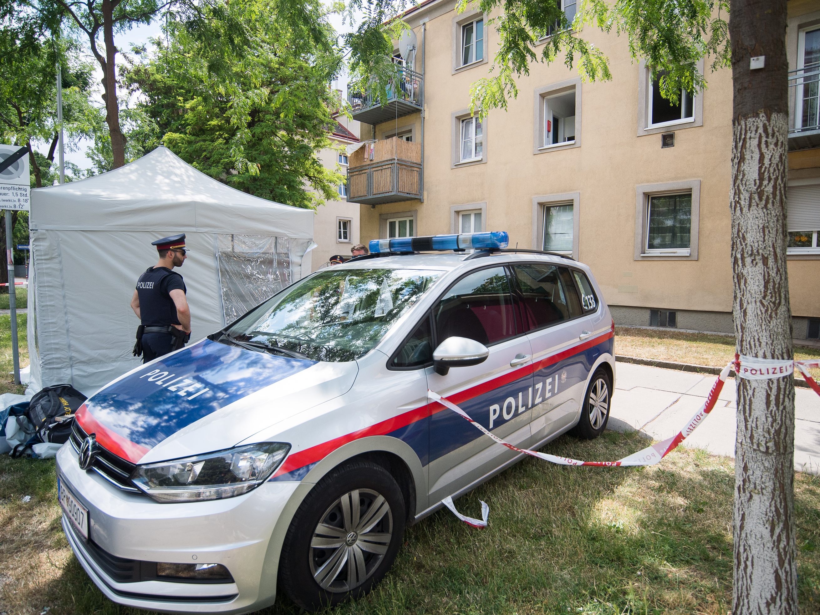 Die Polizei war im Einsatz. Die Polizei war im Einsatz.