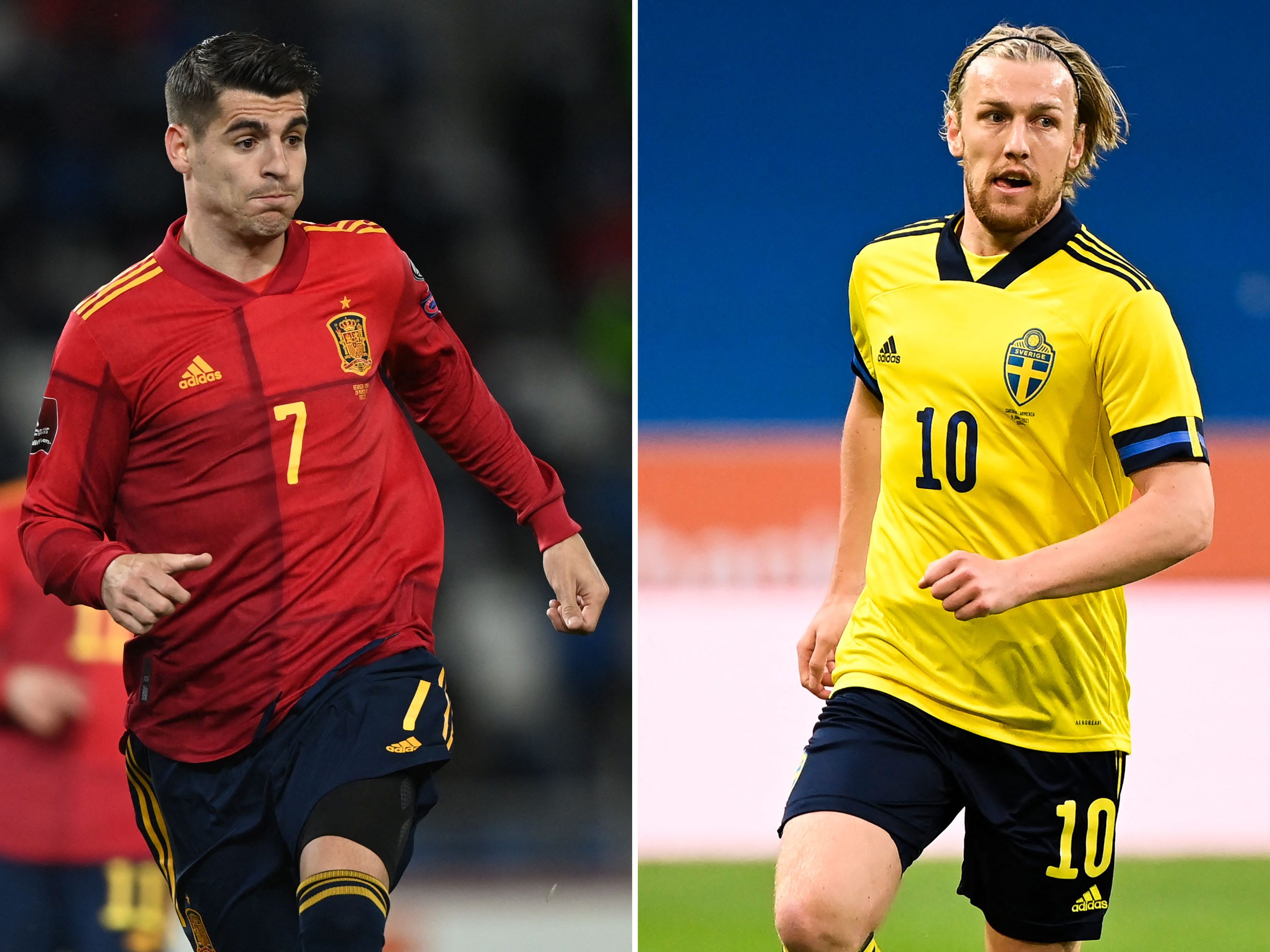 Schlüsselspieler Alvaro Morata und Emil Forsberg Schlüsselspieler Alvaro Morata und Emil Forsberg