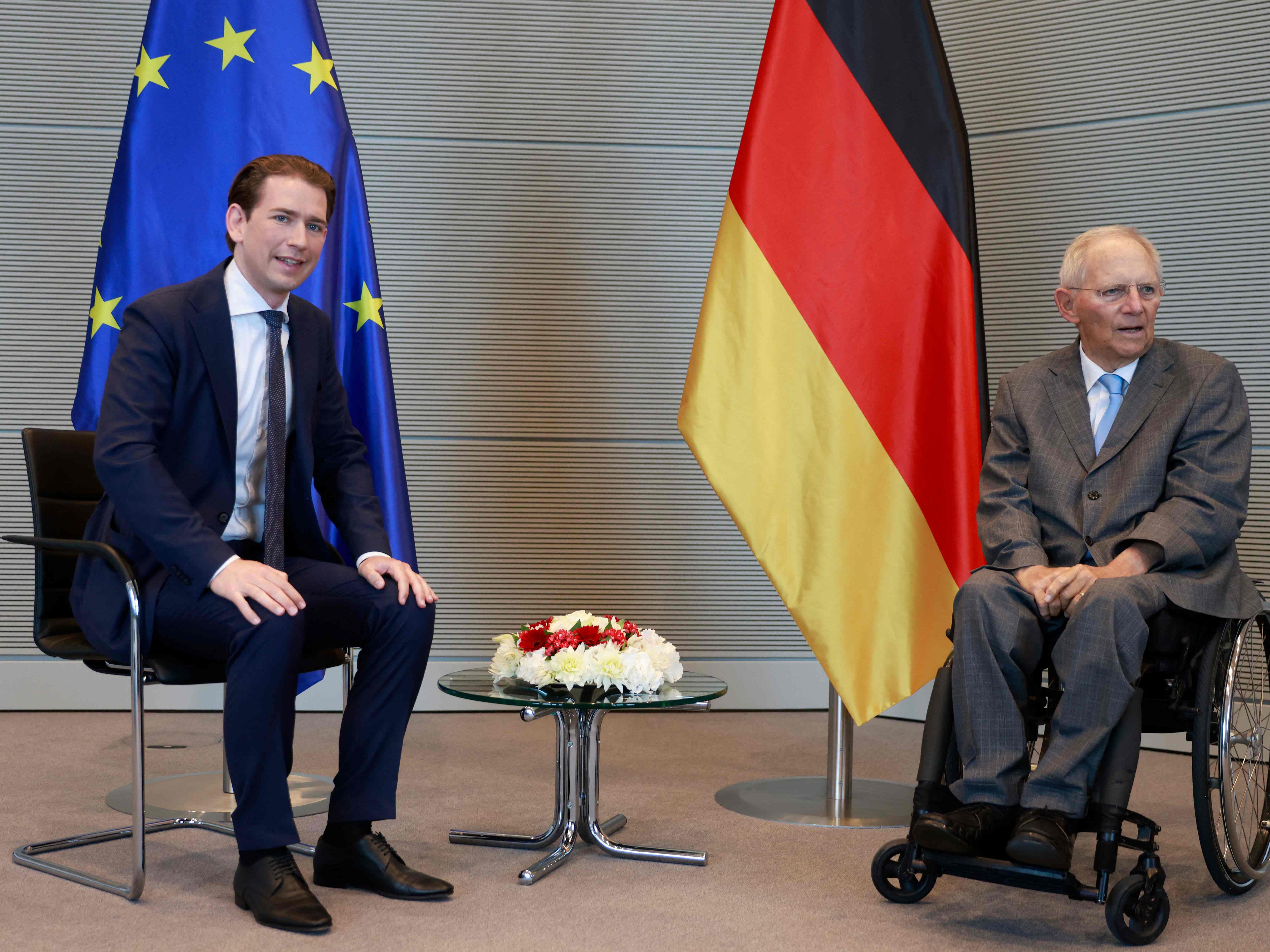 Kurz verbrachte Zeit mit Schäuble.