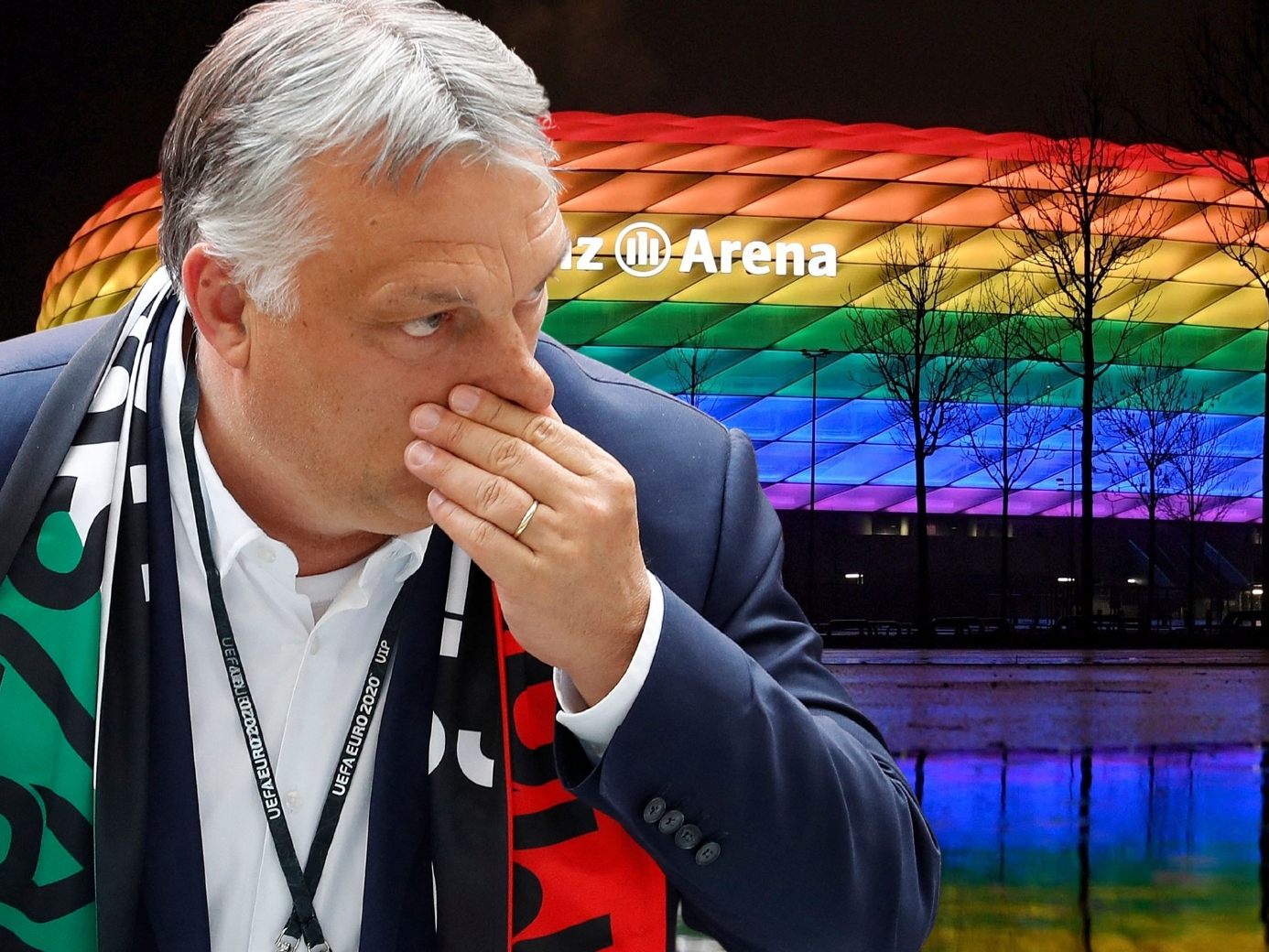 Zum EM-Spiel nach München wird Ungarns Ministerpräsident Viktor Orban nicht reisen - Beleuchtung hin oder her. Zum EM-Spiel nach München wird Ungarns Ministerpräsident Viktor Orban nicht reisen - Beleuchtung hin oder her.