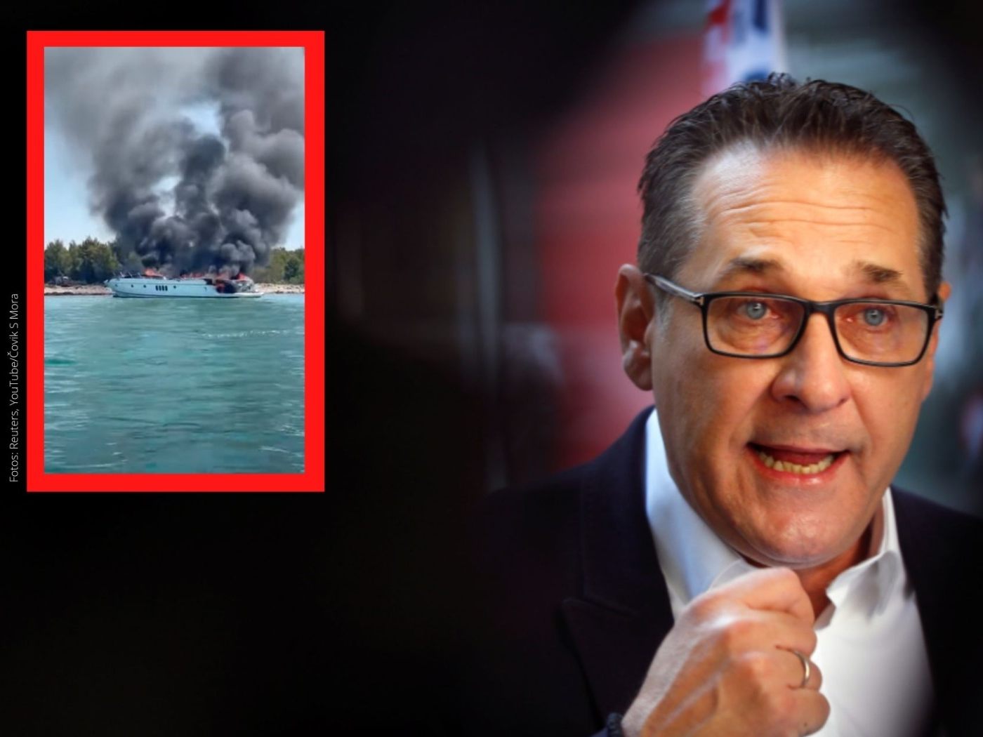 Flammen-Inferno in Kroatien: Strache war an Bord. Flammen-Inferno in Kroatien: Strache war an Bord.