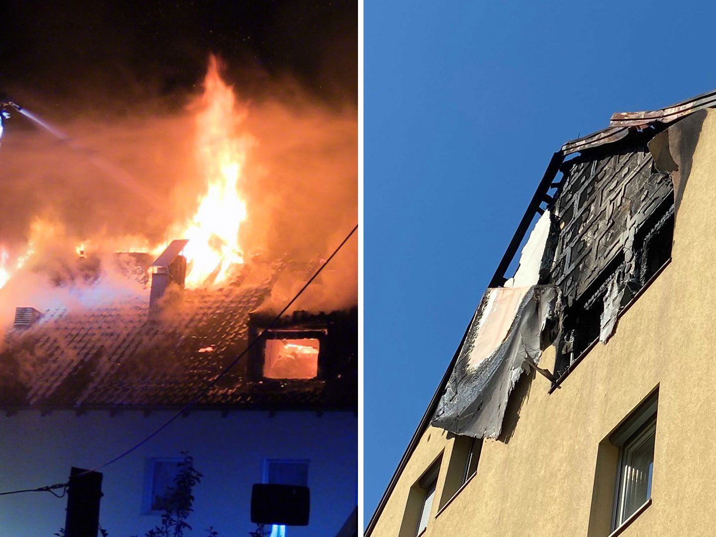 In der Nacht auf Mittwoch geriet ein Dachstuhl in Bregenz Vorkloster in Vollbrand. In der Nacht auf Mittwoch geriet ein Dachstuhl in Bregenz Vorkloster in Vollbrand.