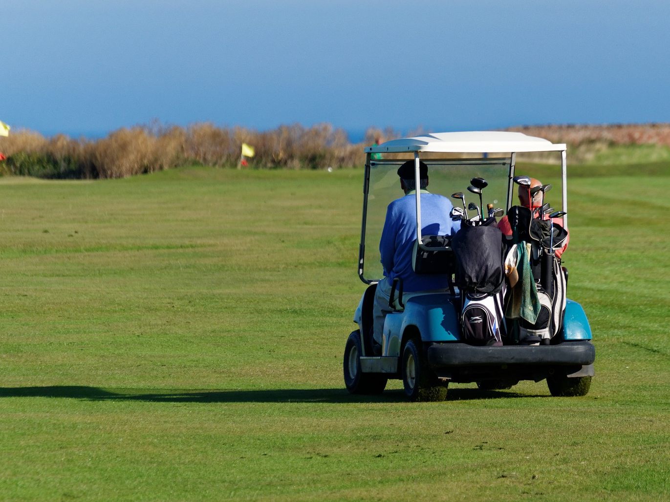 Eine 61-Jährige fiel aus dem Golfcart und geriet unter die Räder.