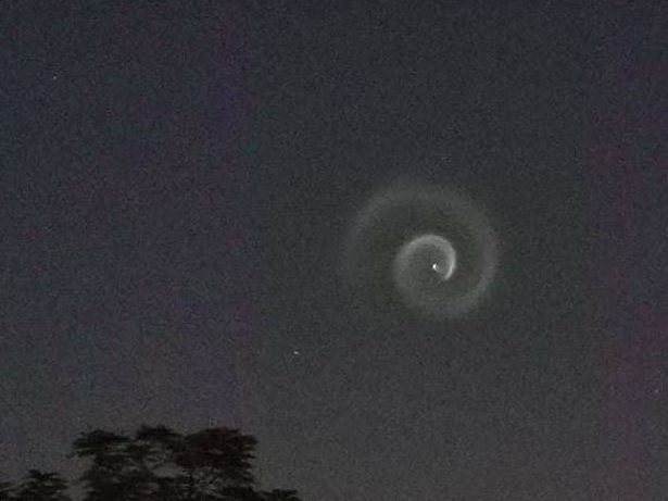 Spirale am Nachthimmel.