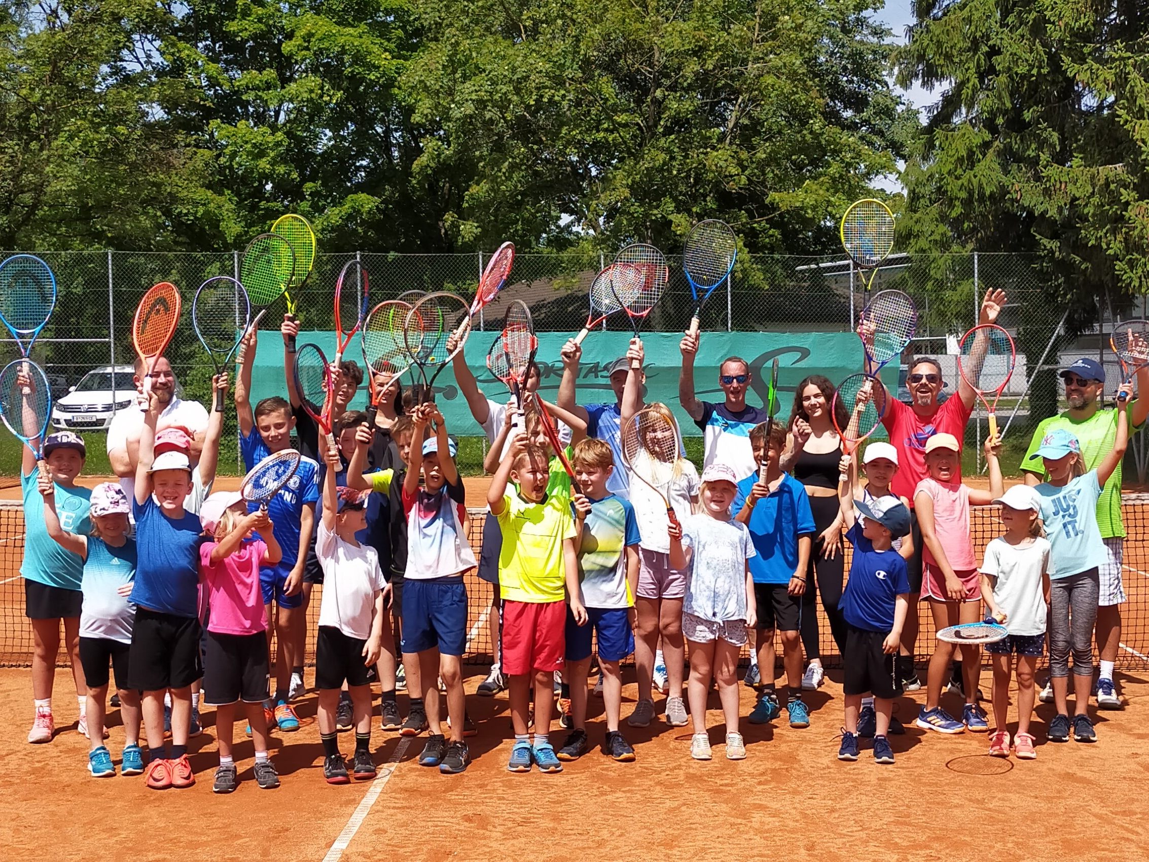 Die Kids aus dem Leiblachtal waren vom Tenniscamp begeistert.