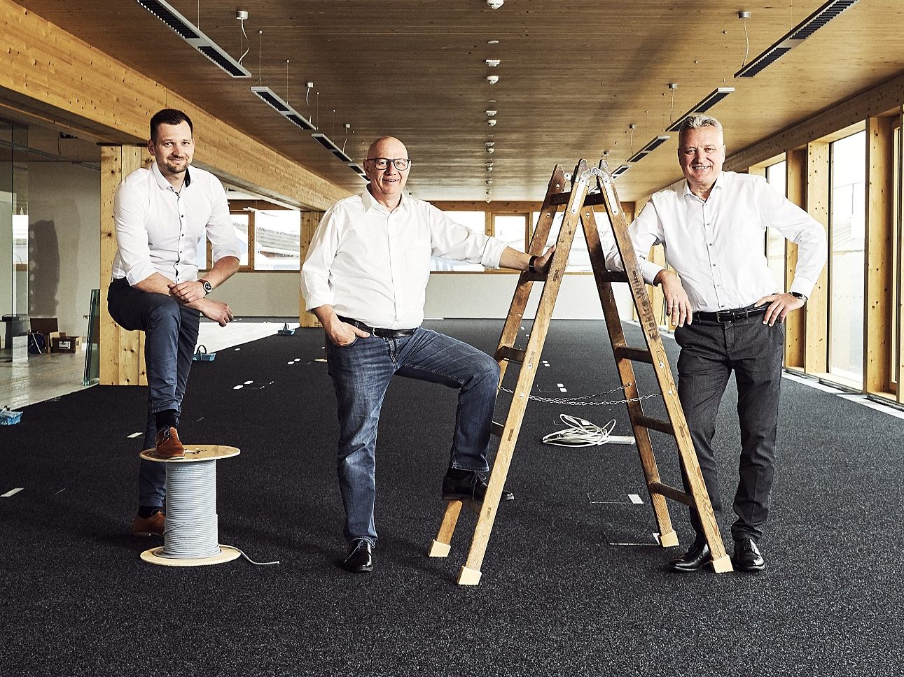 (v.l.n.r.) Christian Humml, Hannes Hämmerle und Wolfgang Humml.