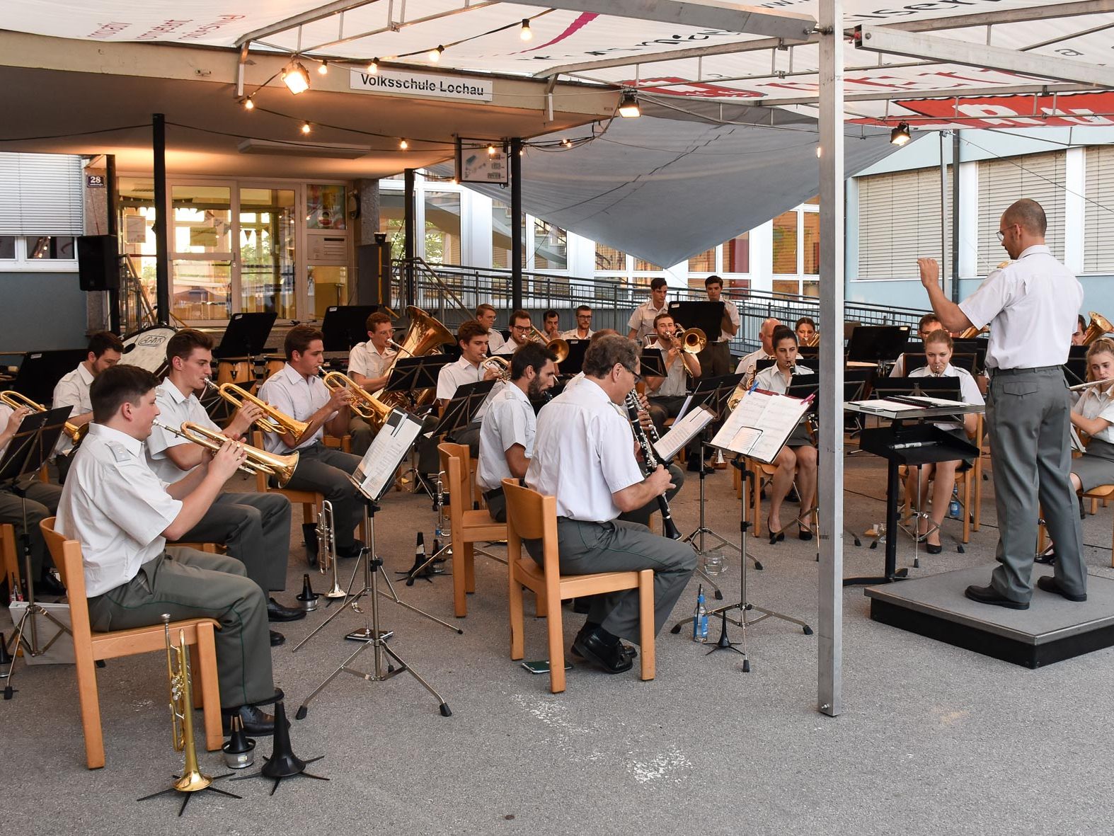 Die Militärmusik Vorarlberg mit Kapellmeister Major Wolfram Öller