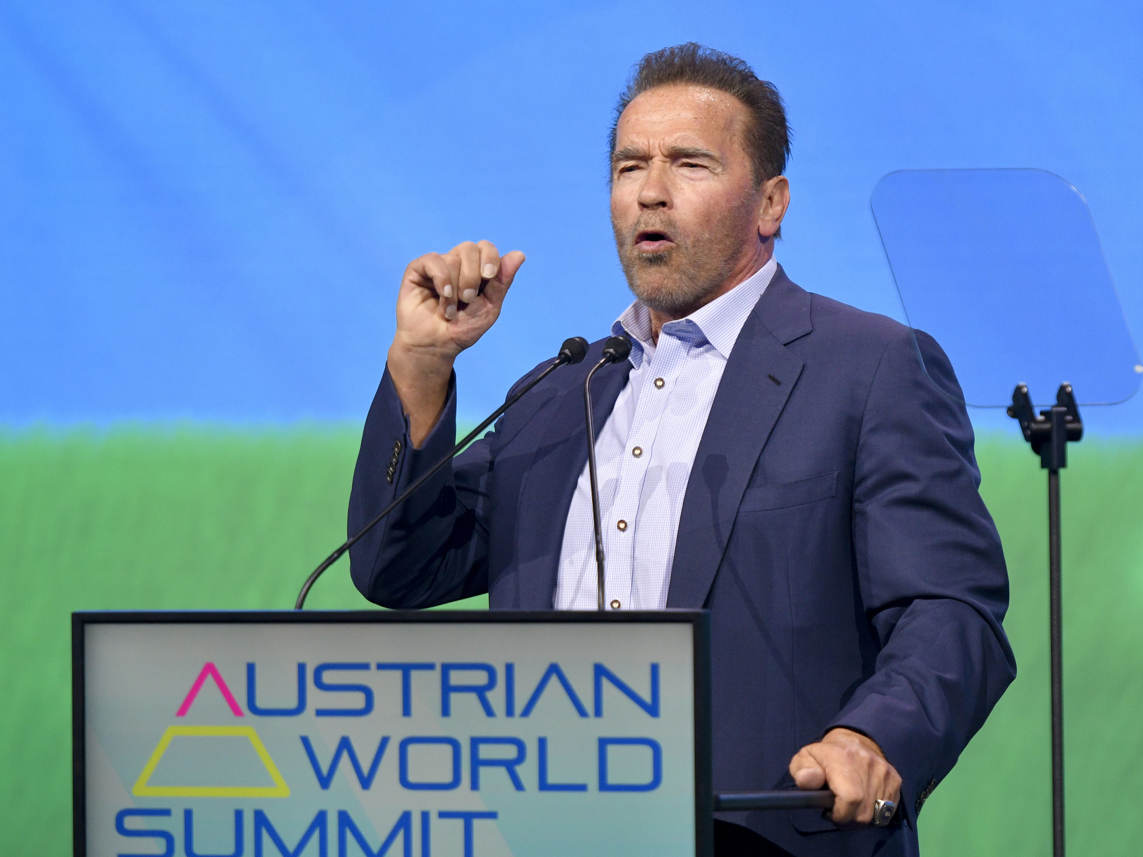 Schwarzenegger rief zu mehr Hoffnung auf. Schwarzenegger rief zu mehr Hoffnung auf.