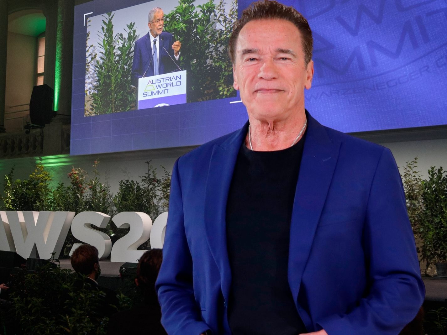 Schwarzenegger lädt heute zum Austrian World Summit 2021. Schwarzenegger lädt heute zum Austrian World Summit 2021.
