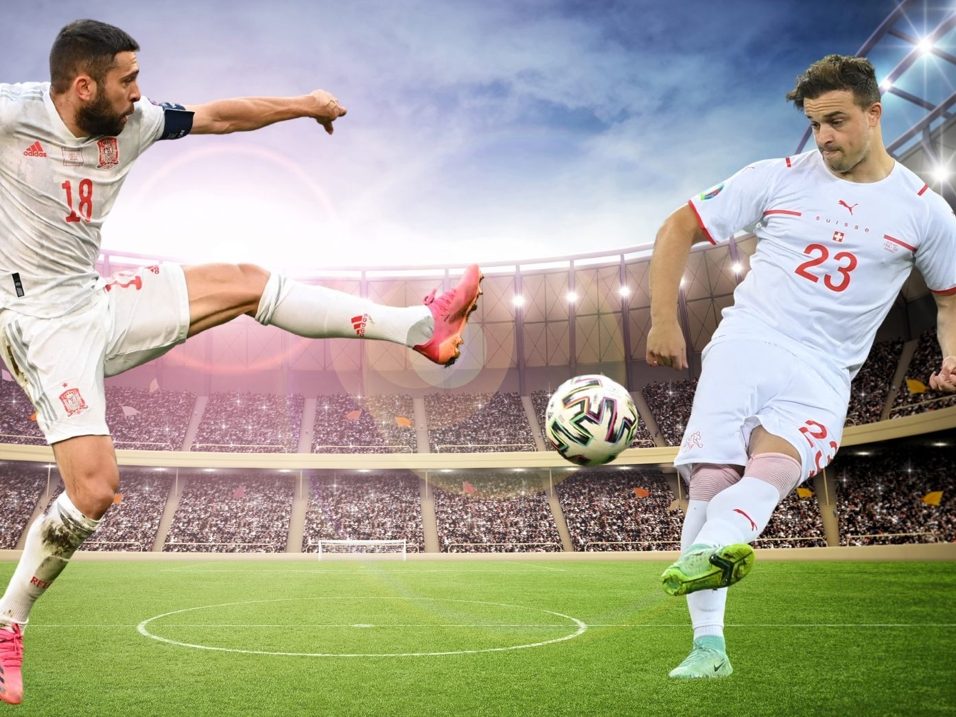 Spanien trifft heute um 18 Uhr auf die Schweiz. Spanien trifft heute um 18 Uhr auf die Schweiz.