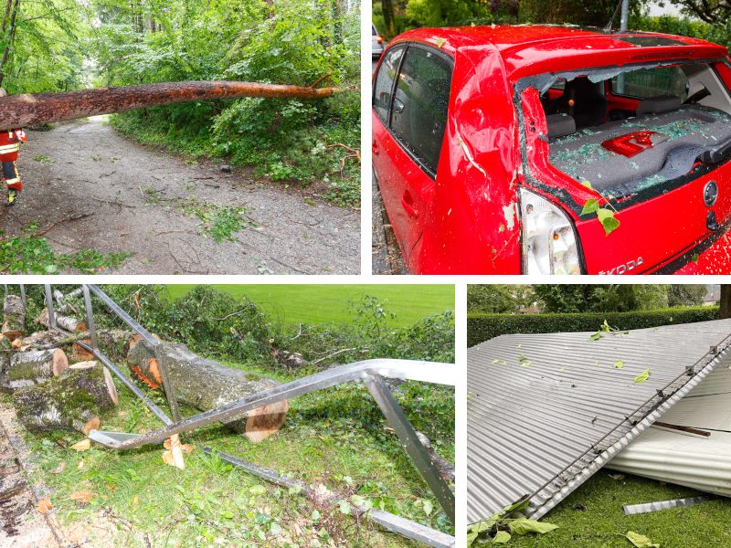 Unwetter sorgte für zahlreiche Feuerwehreinsätze Unwetter sorgte für zahlreiche Feuerwehreinsätze