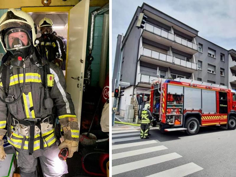 Kinder mit Leiter gerettet