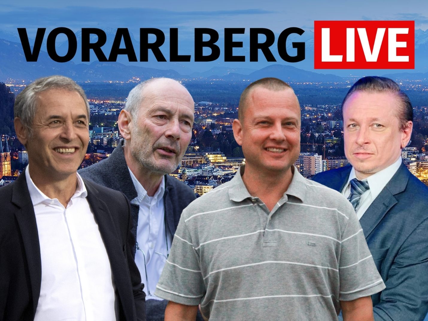 Marcel Koller, Prof. Roland Gnaiger und Martin Simma (v.l.) zu Gast bei "Vorarlberg LIVE".