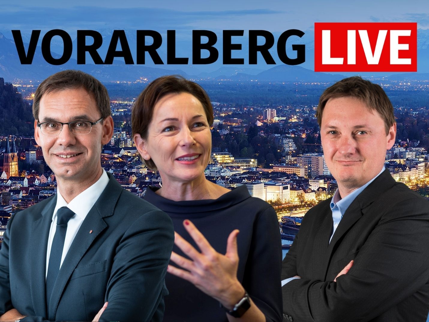 Landesrätin MArtina Rüscher zu Gast bei "Vorarlberg LIVE" und Landeshauptmann Markus Wallner im VN-Sommergespräch.