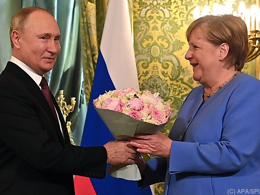 Merkel und Putin in Moskau
