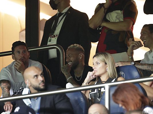 Messi, Neymar und Di Maria scherzten auf der Tribüne