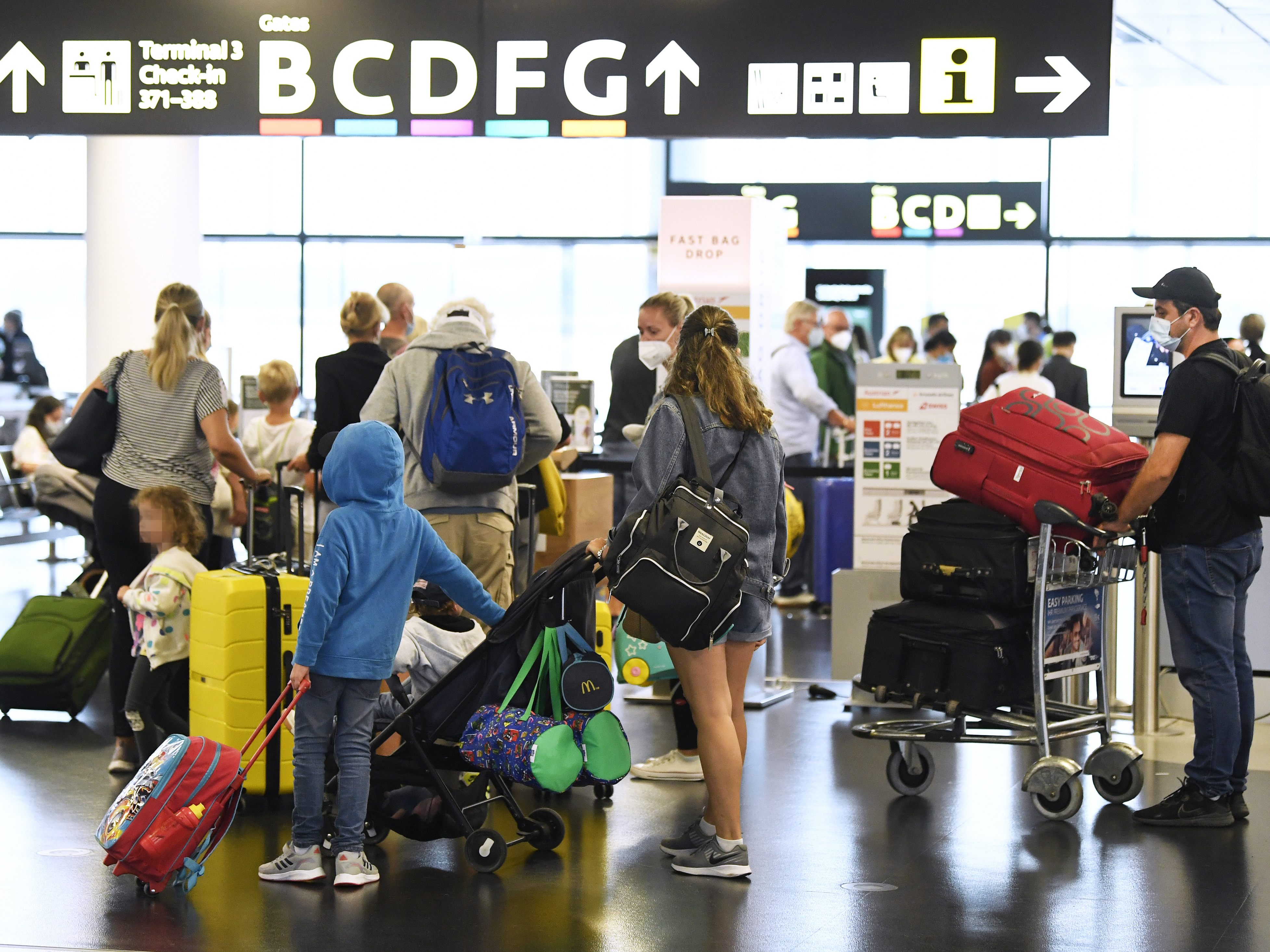 Fehlalarm bei Gepäckkontrolle auf Flughafen Wien sorgte für Sperren. Fehlalarm bei Gepäckkontrolle auf Flughafen Wien sorgte für Sperren.