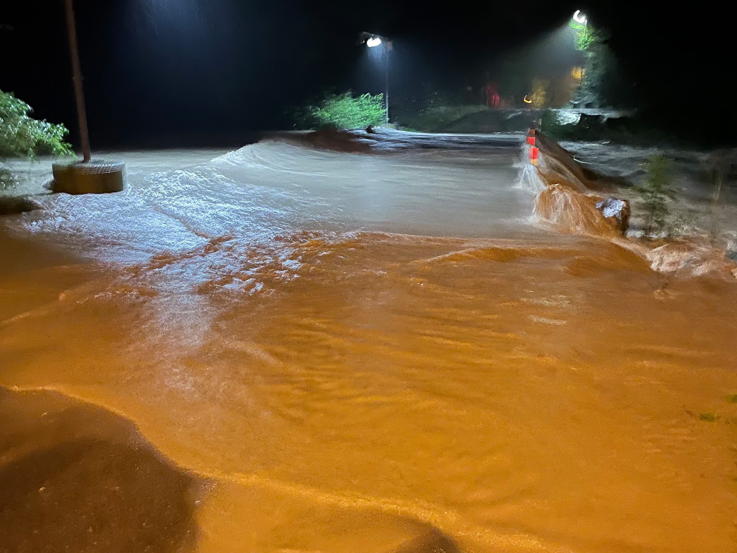 Die Dornbirner Furt in der Nacht auf Montag. Die Dornbirner Furt in der Nacht auf Montag.