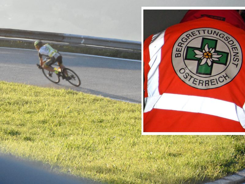 Radfahrer kam von der Straße ab
