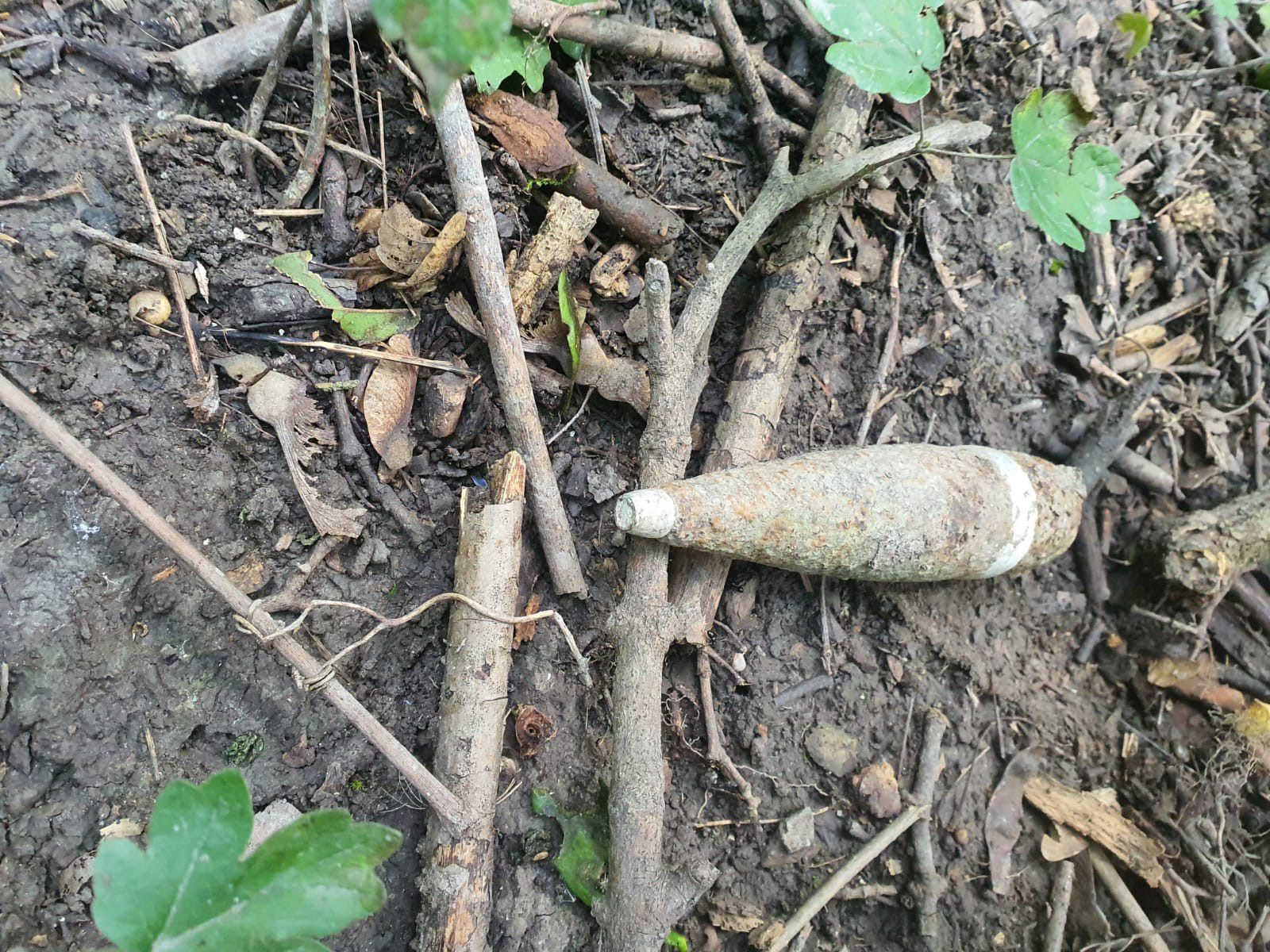 Diese Granate fand ein Radfahrer in der Lobau Diese Granate fand ein Radfahrer in der Lobau
