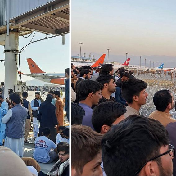 Laut Augenzeugen fünf Tote am Flughafen.