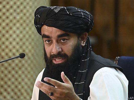 Taliban-Sprecher  Zabihullah Mujahid verkündet Einigung auf Regierung