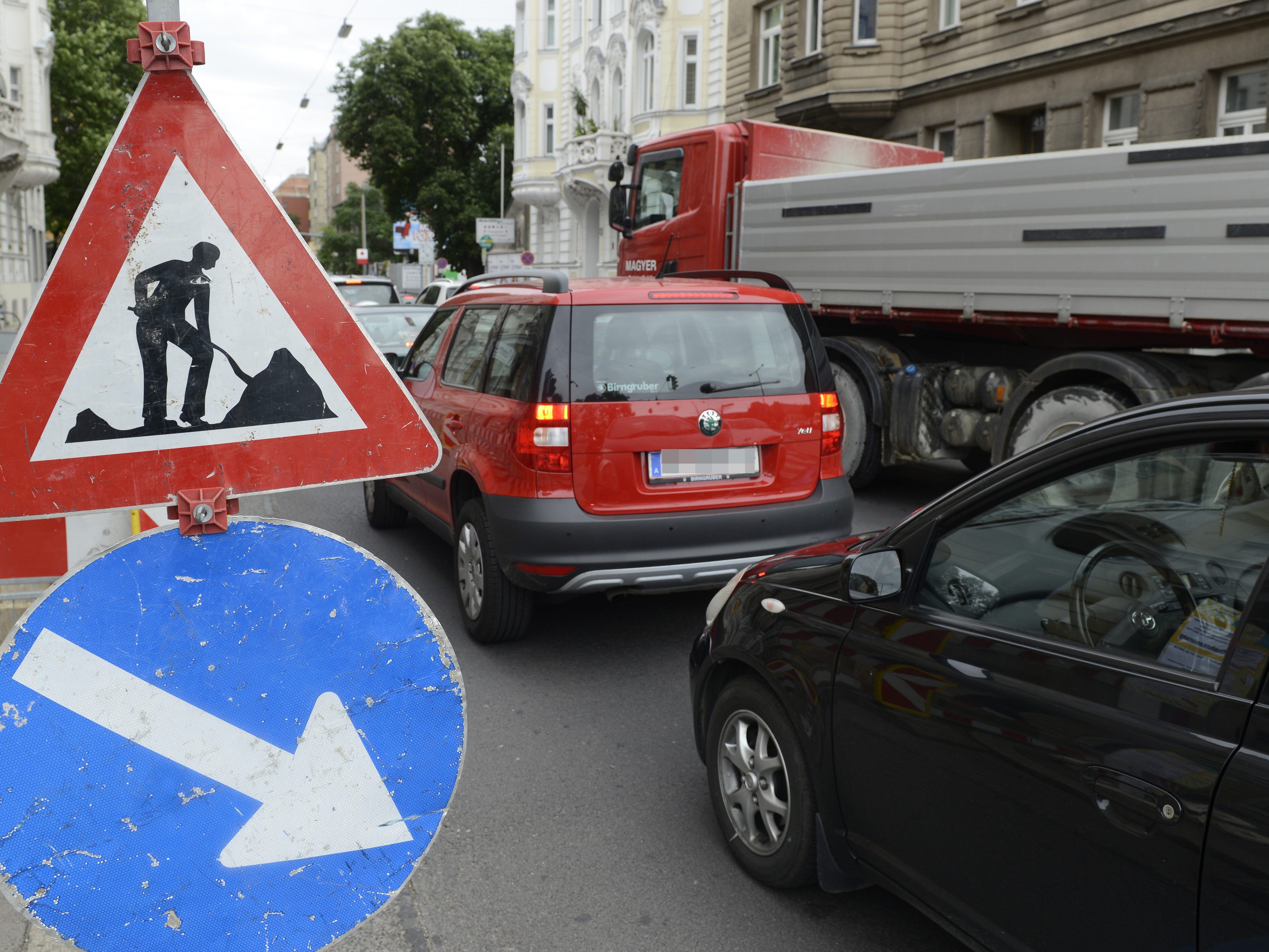 Baustelle in der Wiener Innenstadt.