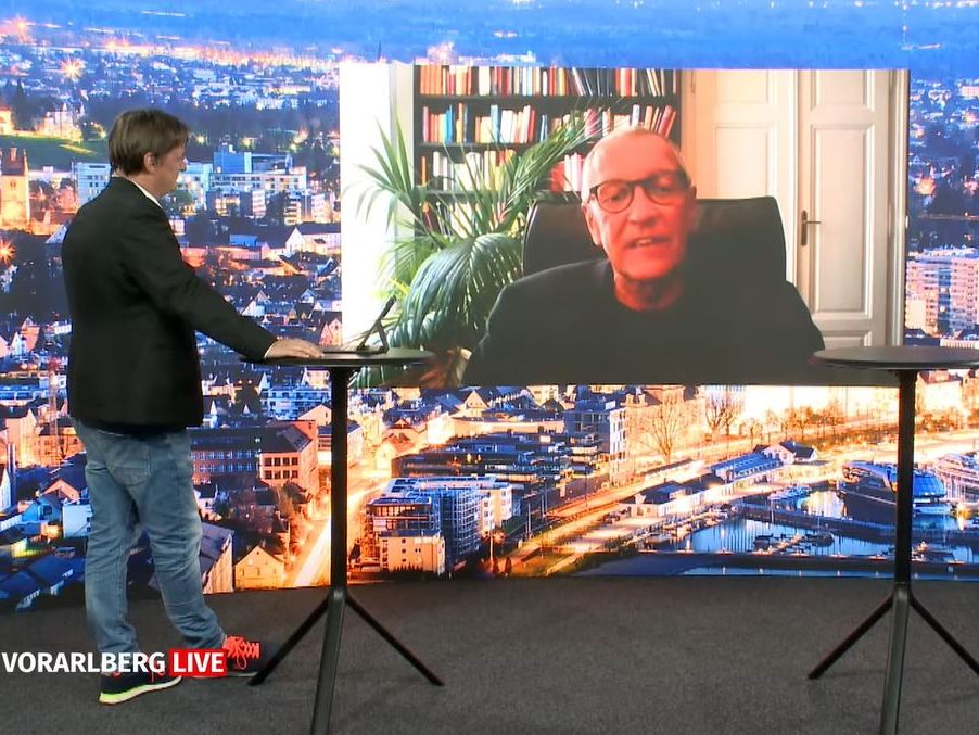 Prof. Dr. Liessmann war zu Gast bei "Vorarlberg LIVE". Prof. Dr. Liessmann war zu Gast bei "Vorarlberg LIVE".