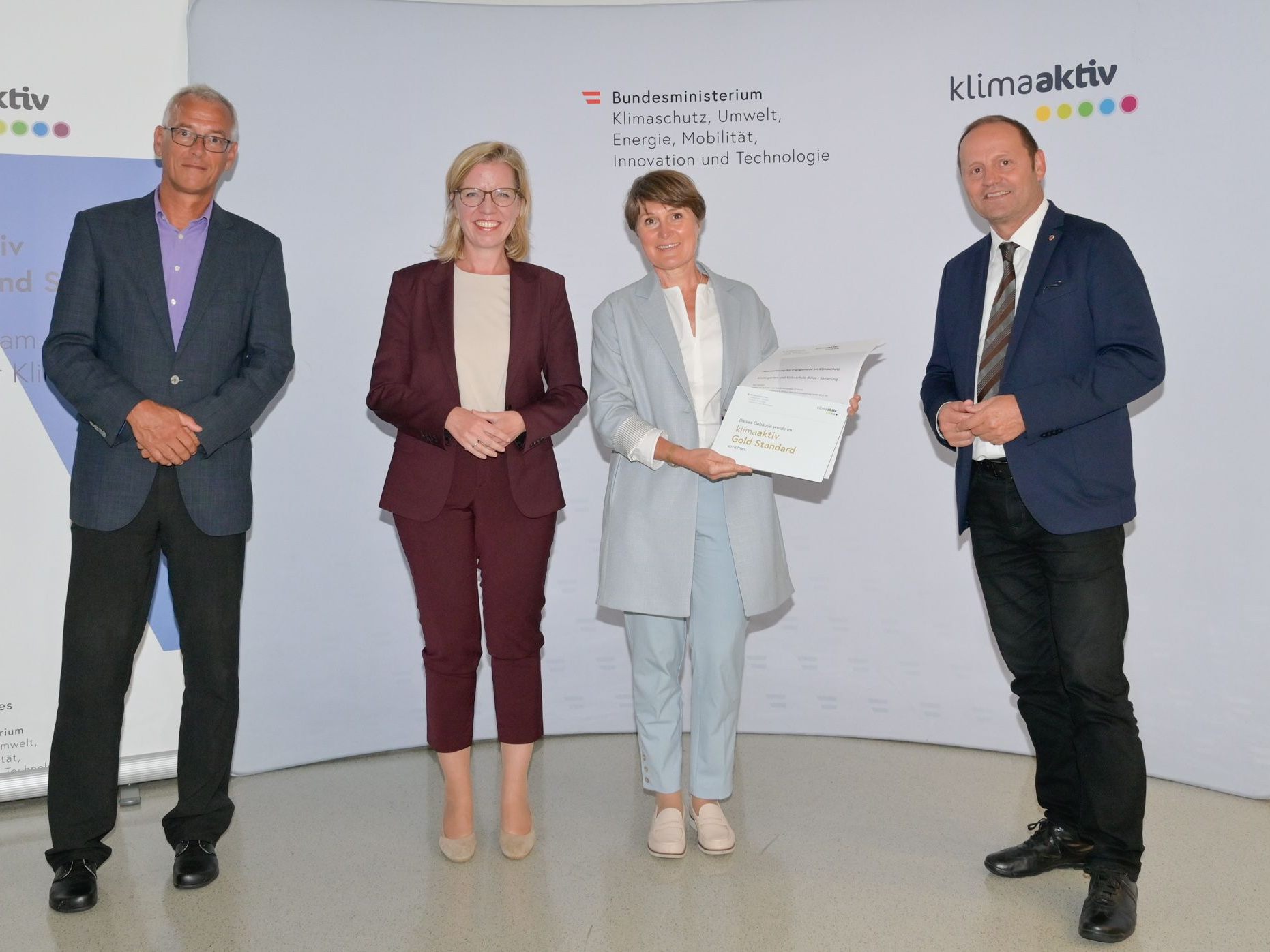 klimaaktiv-Auszeichnung in Gold klimaaktiv-Auszeichnung in Gold